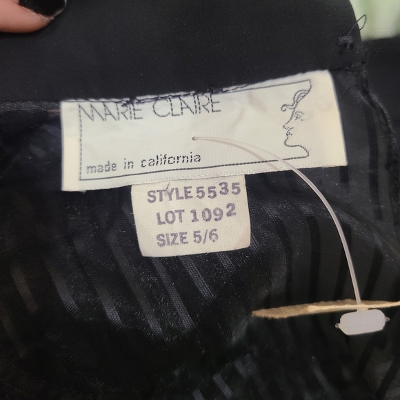 NWT Vintage 80s Marie Claire Victorian Inspired Ruffle High Neck Sheer Dress - Picture 5 of 8